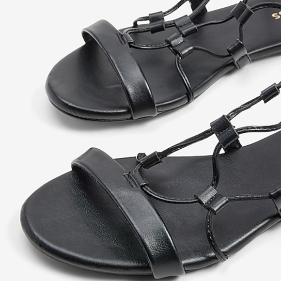 Express tie up gladiator sandals. NWT. Size 6. Black - Picture 2 of 2